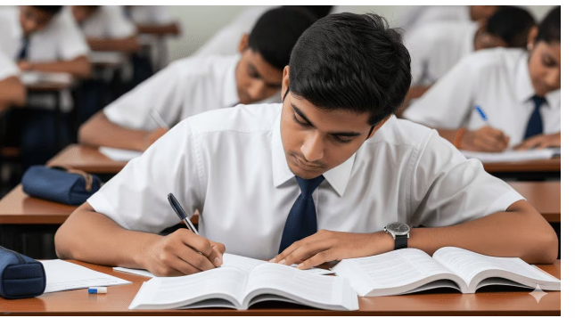 CBSE Class 9 students preparing for open-book assessments